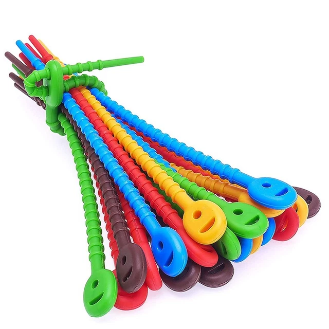 30 pz in silicone, cravatte con cerniera resistente, clip sigillante borsa, G3X1