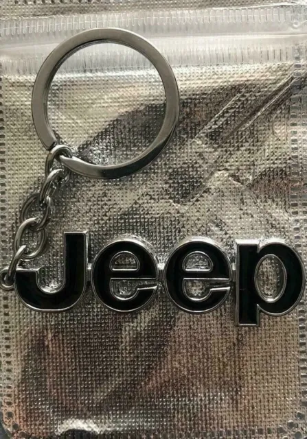 PORTACHIAVI  keyring JEEP IN LEGA, colore  NERO