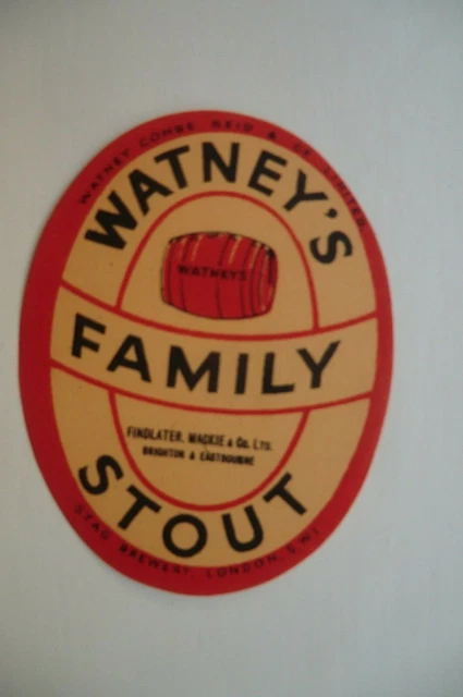 Mint Watneys London Family Stout Brewery Beer Bottle Label