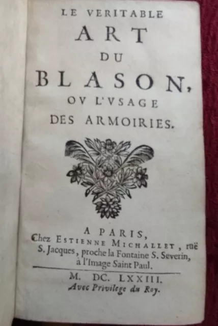 ART DU BLASON.HÉRALDIQUE – fig. 1673 - Art du blason - 14 planches - Menestri.