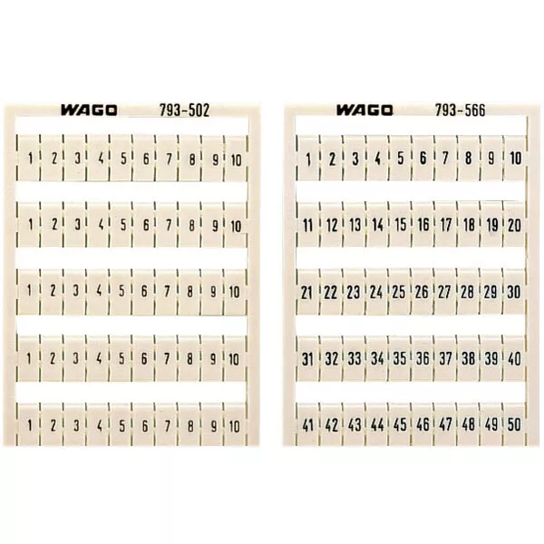 WAGO 793-4502 WMB Multiple Marking System Horizontal Marking 1 ... 10 10x White