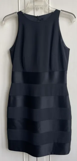 Laundry By Shelli Segal Size 6 Black Sheath Sleeveless LBD Little Black Dress