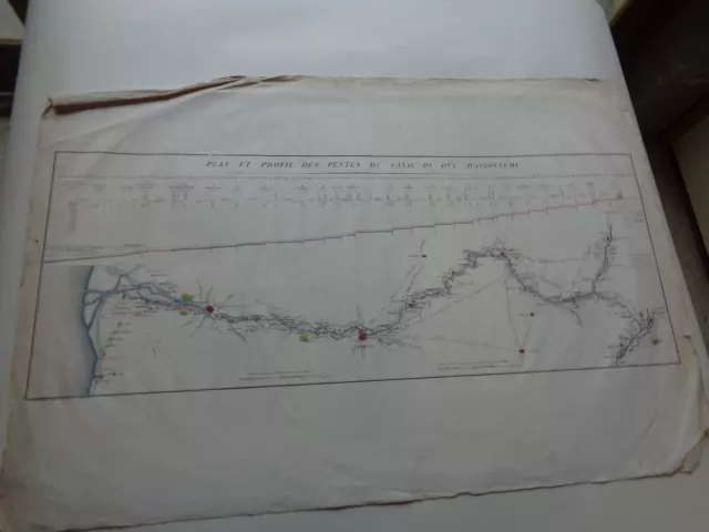 Plan et profil des pentes du canal du duc d'Angoulème Plan du canal de la Somme