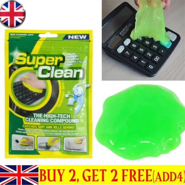 Super Clean Keyboard Cleaner Dust Dirt Remover Car Magic Gel Putty-Green NEW