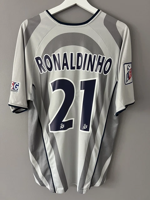 Maillot authentique PSG Away  2001/2002 Ronaldinho shirt maglia jersey