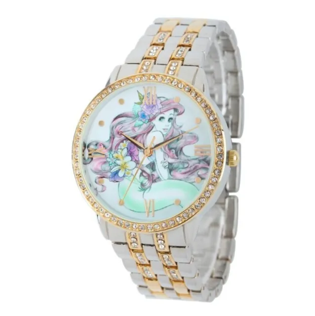 Ladies Disney Ariel Two-tone Metal w/Crystals Watch