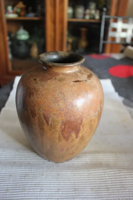 Ancien Vase En Gres Signe Fernand Carpent Et Numerote 17