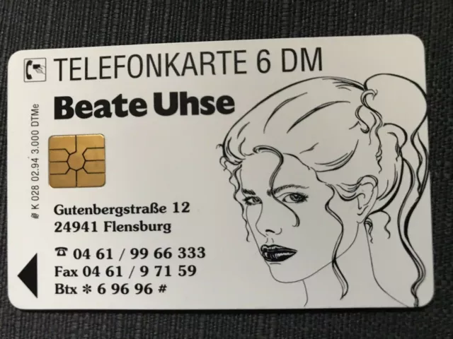 K 028 02.94 6 DM Beate Uhse Die Telefonkarte nur  3000 Ex. Neu***Mint***