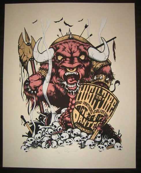 High On Fire Dantes Portland Concert Poster Awesome 2007 Rare