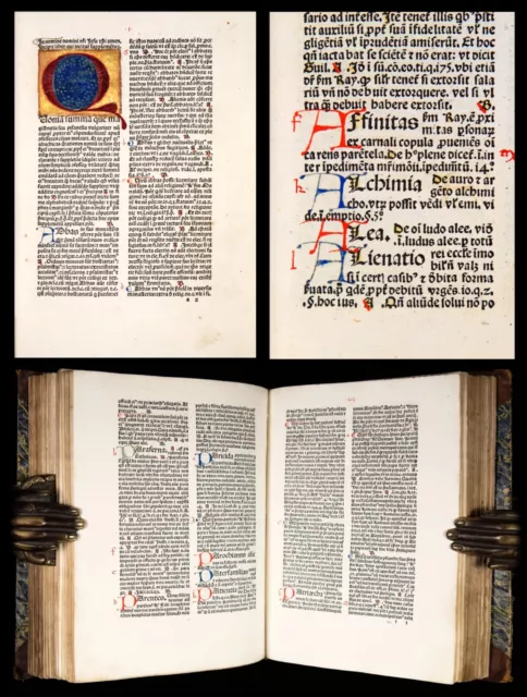 INCUNABLE 1479 NICOLAUS DE AUSMO Medieval CANON LAW Moral Theology JEWS Finance