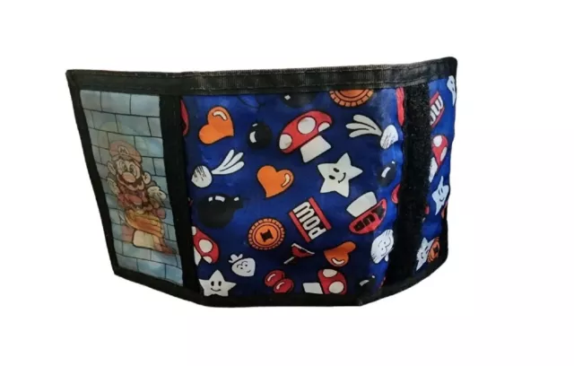 Vtg SUPER MARIO BROS Wallet 1990 Nintendo AVON Lenticular TRIFOLD Hologram RARE