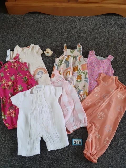 Baby Girls 0-3 Months Summer Playsuits Bundle (B248)