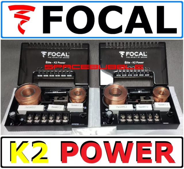 🟦⬜🟥 🔊 FOCAL ✅ ELITE K2 POWER ► XO Crossover ES165K Car Speaker 4Ω 2 Way Pair