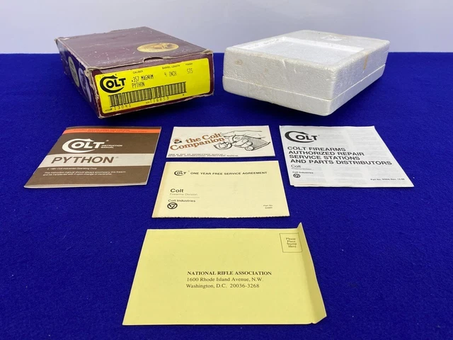 VINTAGE COLT .357 Magnum Python Model 13041 Genuine Factory Box with ...