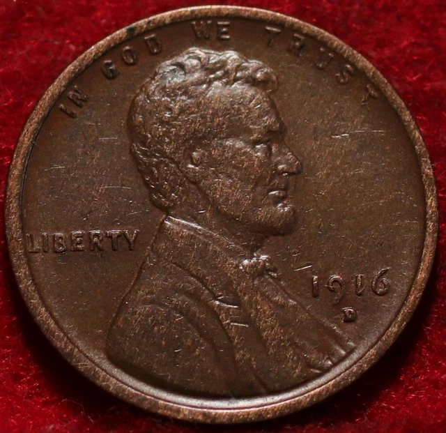 1916-D Denver Mint Copper Lincoln Wheat Cent