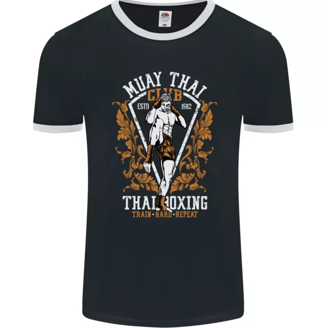 Muay Thai Fighter Warrior MMA Martial Arts Mens Ringer T-Shirt FotL