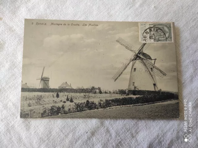 Cpa carte postale Belgique RENAIX Montagne de la Cruche Les Moulins