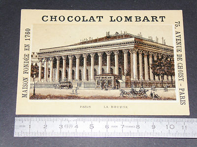 CHROMO 1896-1900 CHOCOLAT LOMBARD ORLEANS LOIRET 45 PLACE DU MARTROI 