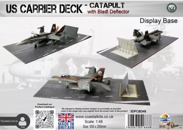 Coastal Kit Diorama Base 1:48 Carrier Deck Blast Deflector with display base