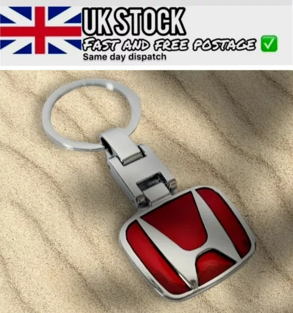 Honda 3D Car Keyring keychain Logo Both Sides GIFT BOX Fast Post UK Stock / RED