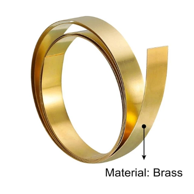 Brass Foil Sheet Metal Roll – 3mm X 20mm X 3000mm (3 Meters), Thin Brass Flash For Crafts & DIY