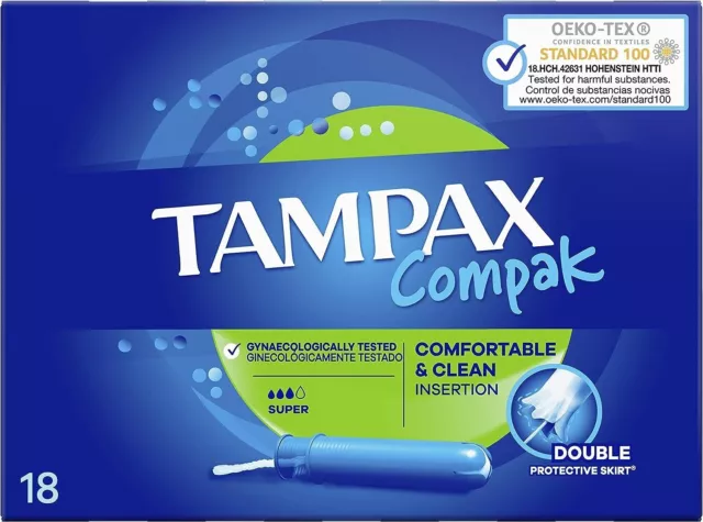 54 aplicador plástico de protección/discreción súper tampones compacto Tampax 3