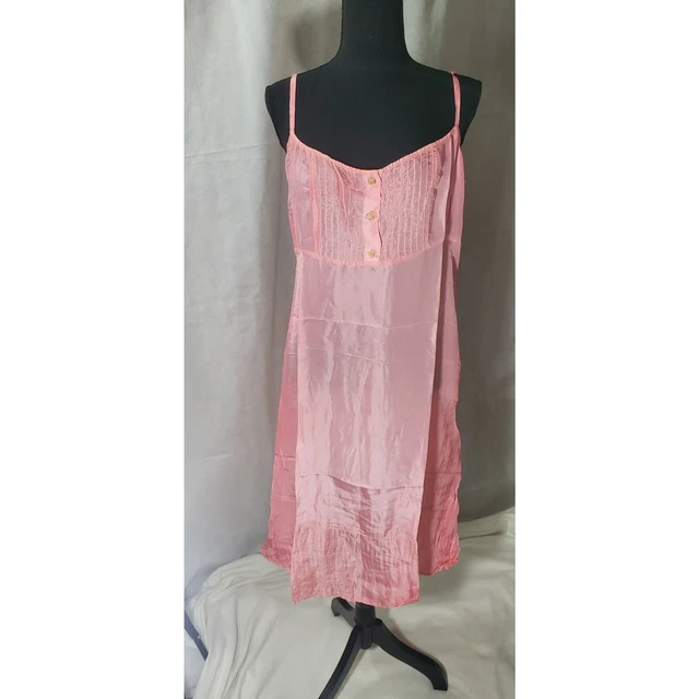Vintage Kiko Women’s Pink Dress  100% Silk  Size M new