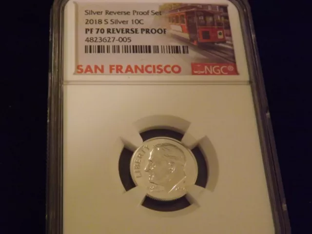 2018-S    10C       Reverse Proof       Ngc   Pf 70