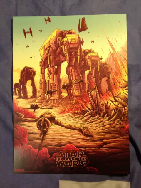 Star Wars The Last Jedi IMAX poster Exclusive promo poster Week 2. New. Genuine.