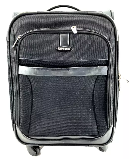 Samsonite 23" Black Nylon Expandable Carry-On Rolling Wheeled Spinner Luggage