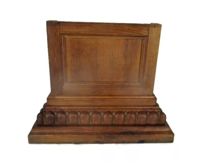 Heavy Large French Hand Carved Wood Pediment Ornate Finial Architectural Decorat