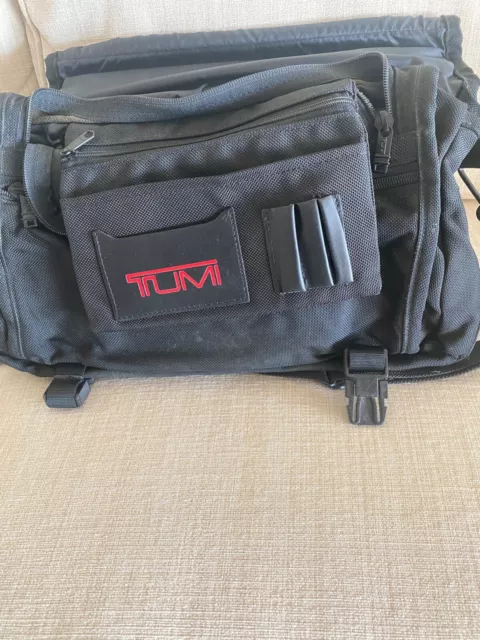 Tumi Briefcase Black Ballistic Nylon Laptop Briefcase Shoulder Bag USA-Preowned