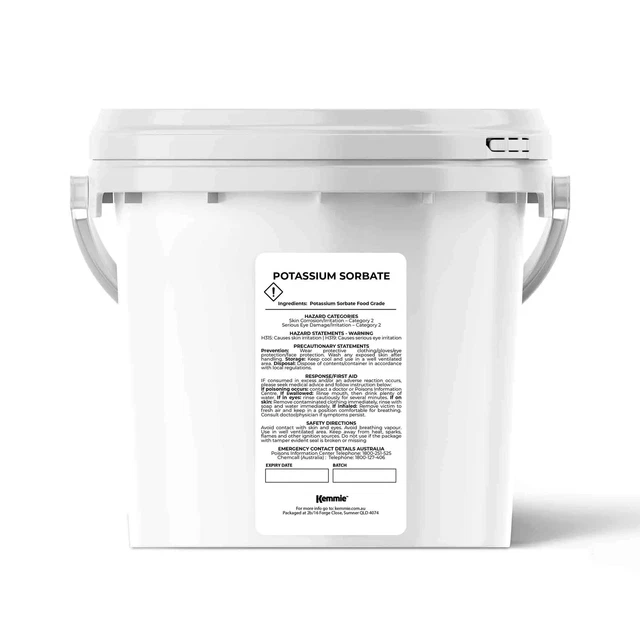 2Kg Potassium Sorbate Granules Tub Food Grade Preservative Cosmetics Brew Skin