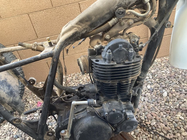 1976 Yamaha Tt500 Xt Engine Motor Cylinder Crankcase Transmission Head Dirt Bike