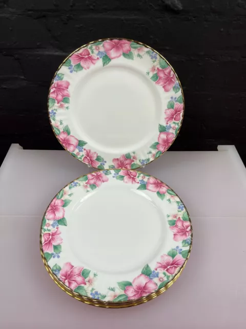 4 x Royal Albert 2nd  Quality Lydia Dinner Plates 27 cm Wide Set