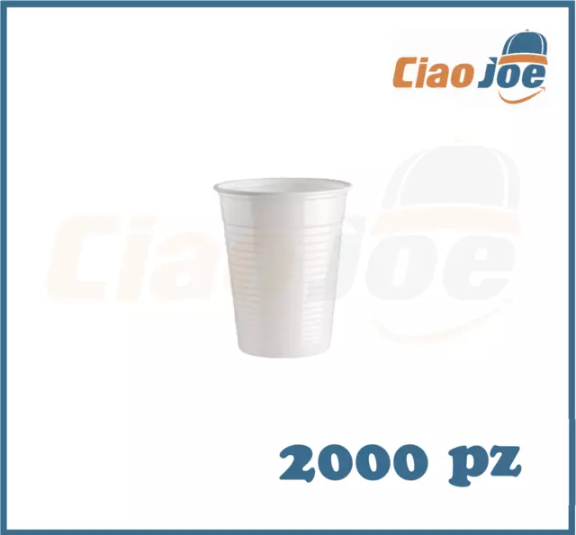 2000 Vasos De de Plástico Desechable 200 Cc Vidrio Agua Blanco 200ML