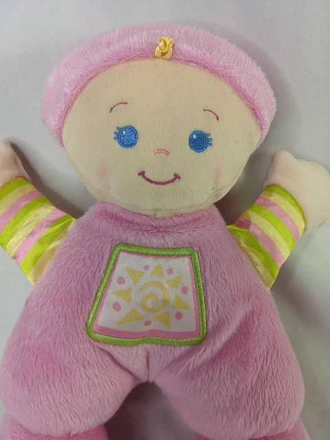 Fisher Price Pink Doll Rattle Plush 10 Inch 2008 Stuffed Animal Toy 2