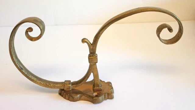 Vintage Brass Wall Hook Hanger Sconce Holder Coat Towel Clothes Hat