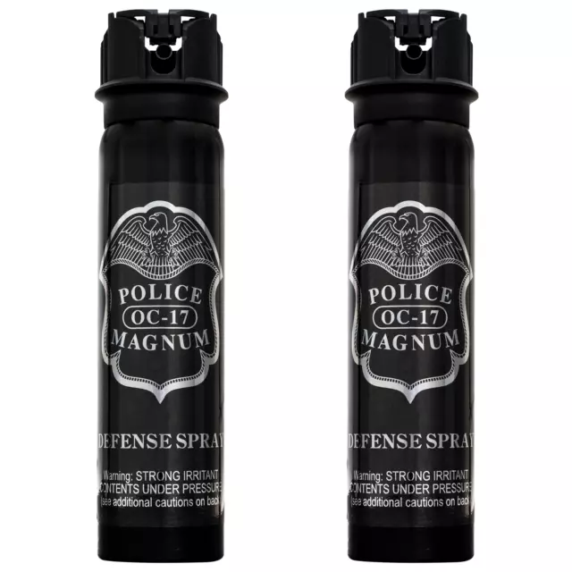 2 PACK Police Magnum pepper spray 5oz ounce Flip Top Fog Safety Defense Security