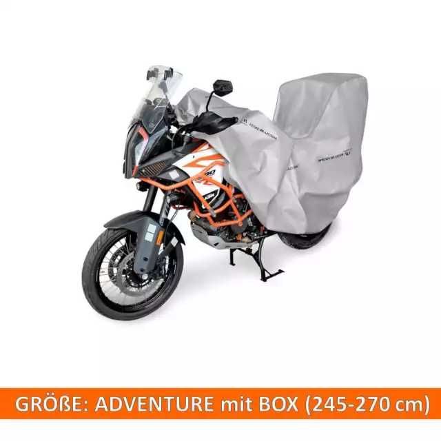 Motorrad Abdeckplane Motorradabdeckung Adventure mit Box Outdoor Wasserdicht