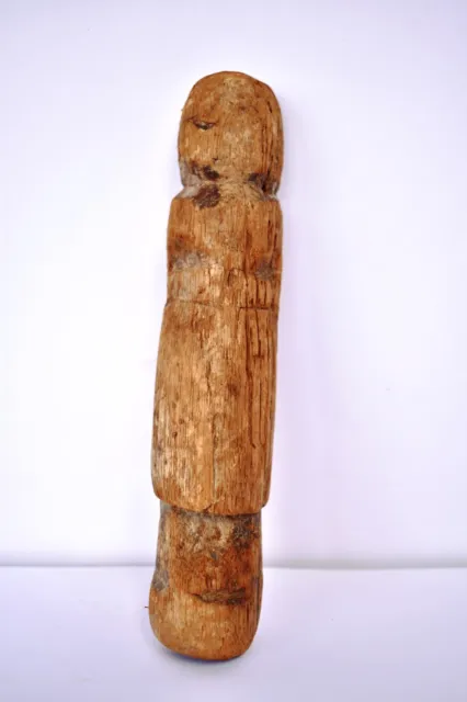 Ancien en Bois Primitive Poupée Main Crafted Art Statue Figurine Indien Ar " 62