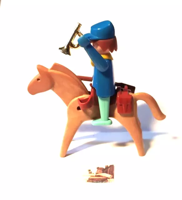 Soldatini Vintage Playmobil Geobra 1974 Nordista a cavallo 2