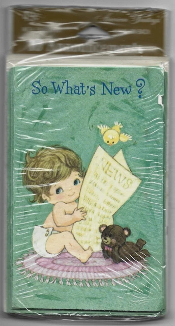 10 Vintage Old 1960's American Greetings Newborn Baby Birth Announcement Cards