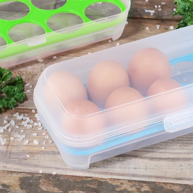 2x Eier Aufbewahrungsbox Eierbox Box Eier-Box, passend für 10 Eier, Kunststoff