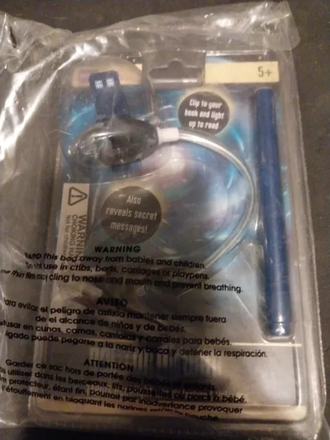BBC Dr. Who Tardis Book Light W/ UV Feature & Magic Pen Time Lord Sticker Lot