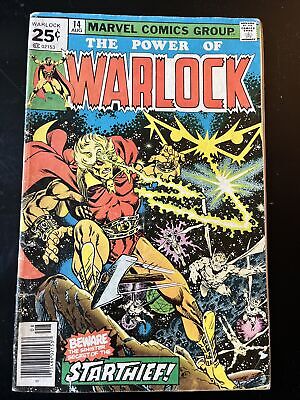 POWER OF WARLOCK 14 Marvel Comics Aug 1976 JIM STARLIN Star Thief 🔑 Bronze Age