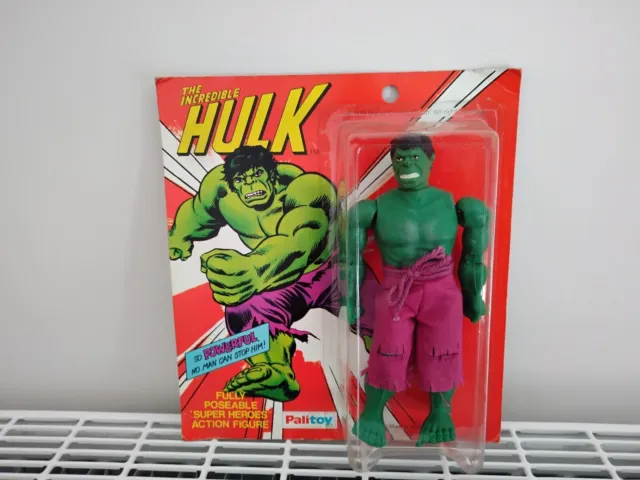 Vintage PALITOY MEGO 'THE INCREDIBLE HULK' 8" FIGURE CARDED - 1979 - MOC