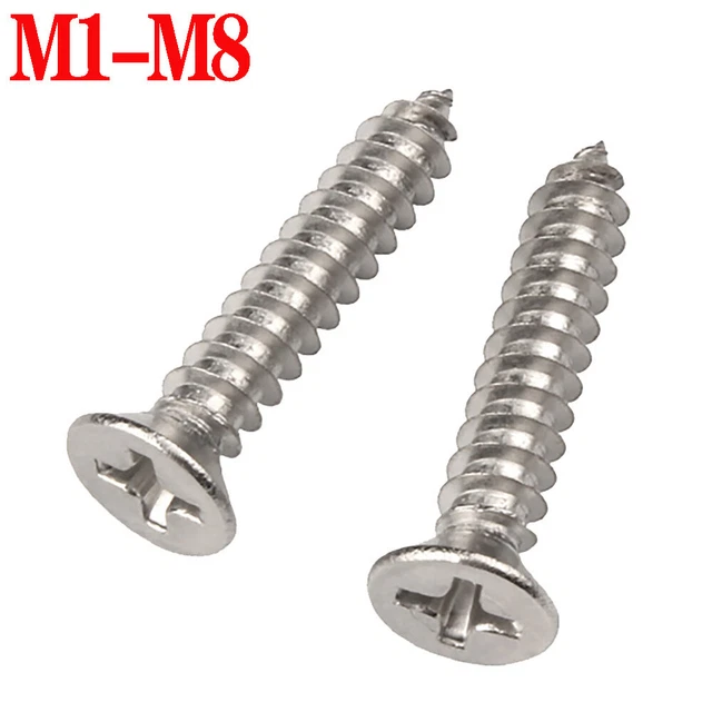 M1/M1.2/M1.4/M2M8 SELF TAPPING Cross Countersunk Head Screws A2