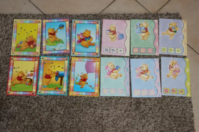 lot de 12 carte postale disney  winnie pooh l'ourson