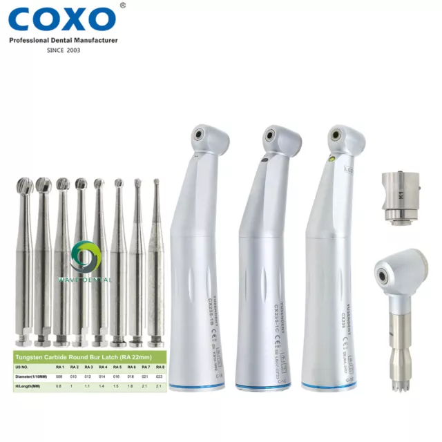 WAVE Dental Tungsten Carbide RA Burs COXO Low Speed Contra Angle Handpiece CX235